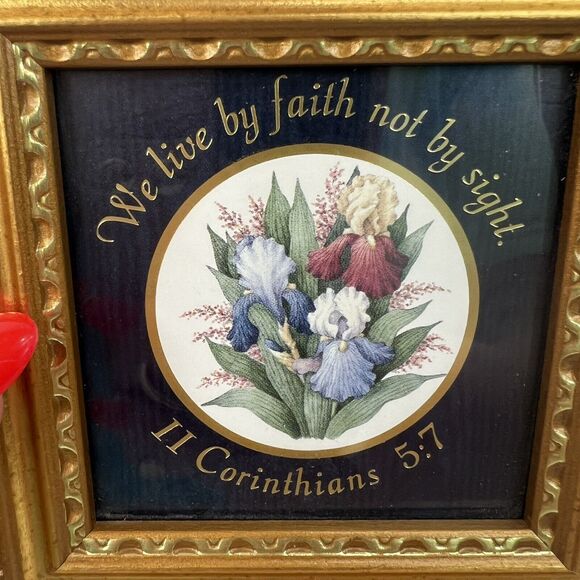 Heartfelt Collectible A Touch of Life II Corinthians 5:7 4x4 Inch Live By Faith - Picture 3 of 10